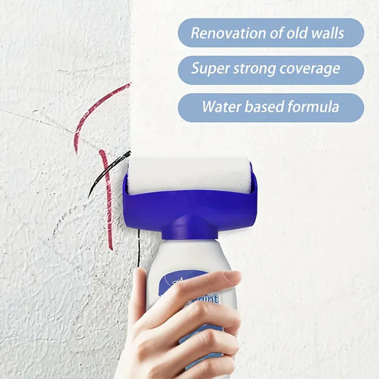 【Factory Direct Sales】DIY Wall Repair Paint Kit With Roller And Removable Brush Head - Easy Fill Wall Filler For Home Decor, Renovation, Painting, And Maintenance 500g Options - Versatile Indoor/Outdoor Wall Paint Tool