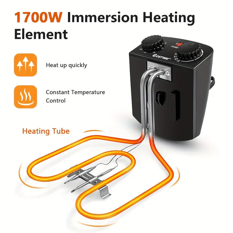 【Factory Direct】Stainless steel electric deep fryer with window lid, adjustable temperature and timer, 1800W power for perfectly fried chicken, shrimp, French fries, and more